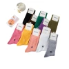 Dongdaemun, South Korea, mid-tube "Dui Dui" socks, Spring and autumn solid color candy color, popular "R Letter label" long tube socks for women Item Picture